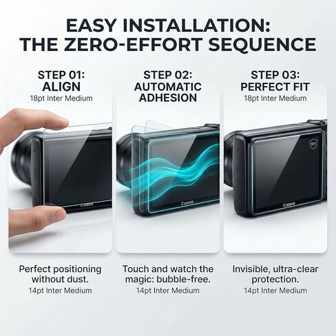 مجموعة من 4 قطع من Seltureone لواقي الشاشة Canon PowerShot ELPH 360 HS/IXY 650، واقي شاشة فائق الوضوح مضاد للخدش من الزجاج المقسى لـ Canon PowerShot ELPH 360 HS/IXY 650 in Kuwait