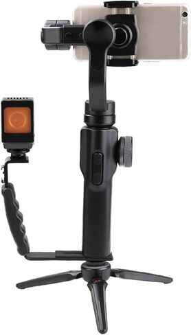 كاميرا Hejhncii DSLR دعامة على شكل حرف L مقبض فيديو مع ضوء مع حامل حذاء بارد 1/4 محول لـ Q2 4 Mobile 3 تمديد L قوس in Kuwait