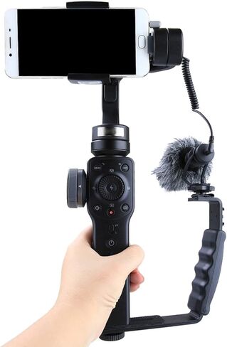 كاميرا Hejhncii DSLR دعامة على شكل حرف L مقبض فيديو مع ضوء مع حامل حذاء بارد 1/4 محول لـ Q2 4 Mobile 3 تمديد L قوس in Kuwait