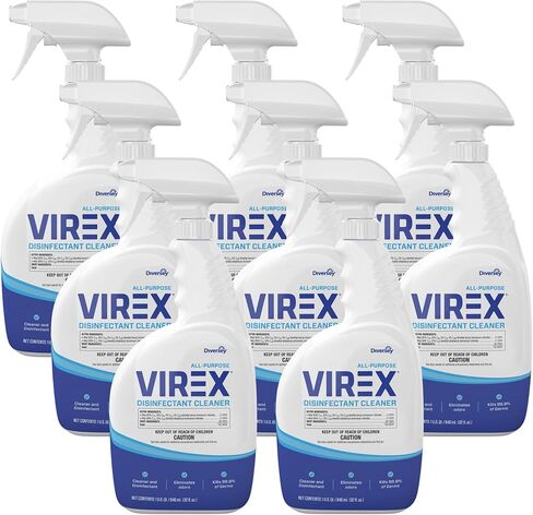 VIREX CBD540557 All Purpose Disinfectant Cleaner - Kills 99.9% of Germs and Eliminates Odors, Ready-to-Use Liquid Refill, 1-Gallon (Pack of 2) in Kuwait
