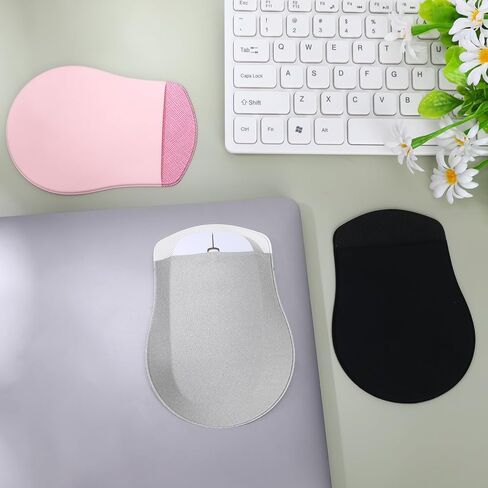 3 Pack Universal Stick-On Mouse Pouch Holder Case Pocket Reusable Adhesive No Glue Residue Compact Elastic for Computer Laptop Office Home Wireless Mouse (Ellipse Shape) in Saudi Arabia