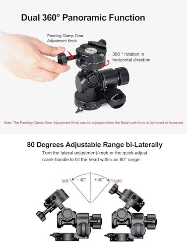 SUNWAYFOTO GH-PRO II+ رأس حامل ثلاثي مُجهز مع مشبك GC-1 مُجهز بزاوية 360 درجة وقاعدة تحريك متوافقة مع Arca in Kuwait