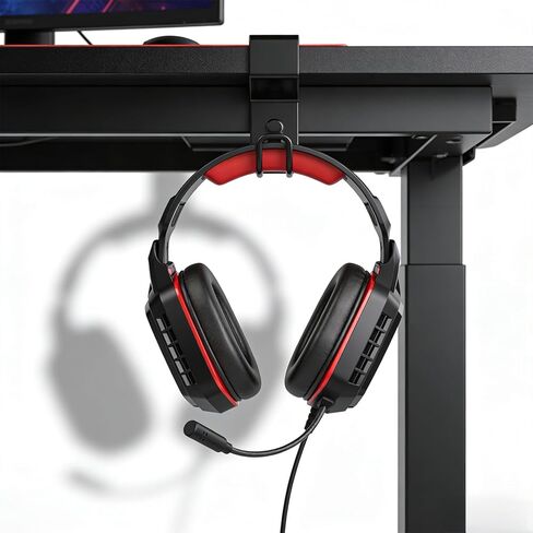 Gaming Headset for PS5/PS4, Xbox Series X|S/Xbox One, Switch, Lightweight, Clear Unidirectional Mic, Soft Memory Earmuffs, 3.5mm Jack for Gaming & Work,Red in Saudi Arabia