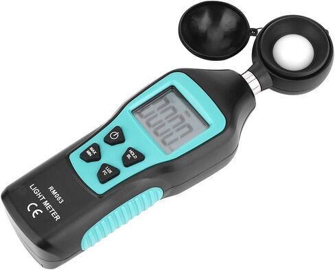 مقياس إضاءة رقمي Luxmeter - نطاق محمول RM063 0-200K Lux - شاشة LCD بإضاءة خلفية، إيقاف تشغيل تلقائي موفر للطاقة - مثالي للمصورين والإضاءة in Kuwait