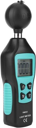 عداد إضاءة LCD رقمي، مقياس إضاءة Luxmeter محمول، حجم صغير - نطاق قياس واسع، شاشة عرض خلفية، توفير الطاقة وإيقاف التشغيل التلقائي in Kuwait