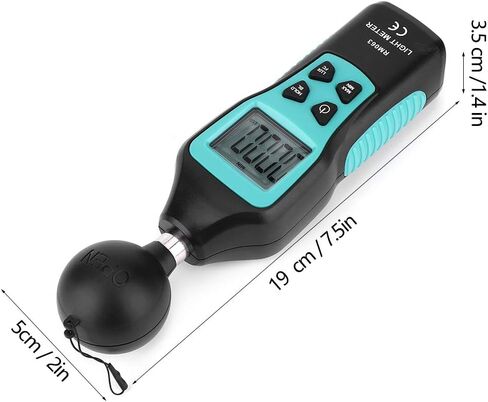 عداد إضاءة LCD رقمي، مقياس إضاءة Luxmeter محمول، حجم صغير - نطاق قياس واسع، شاشة عرض خلفية، توفير الطاقة وإيقاف التشغيل التلقائي in Kuwait