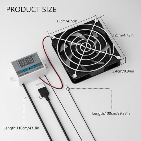 120mm 5V 1A USB Cooling Fan Systems With Temperature Control For Home Theater Cabinets And More in Saudi Arabia
