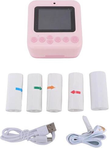 Instant Print Camera 48MP Photo 1080P Video Dual Lens Color Printing 16X Digital Zoom Camera for Vlog Recording Photography in Kuwait