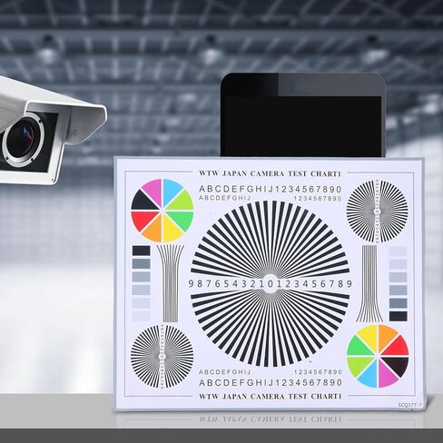 مخطط اختبار عدسة كاميرا الأمان من SHINEOFI، بطاقة عجلة معايرة التركيز لتركيب CCTV والمراقبة الداخلية والخارجية، ملحق اختبار محاذاة العدسات اللاصقة 40 × 30 سم in Kuwait