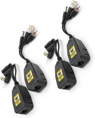Semme 2Pair 3 in Power Video Balun Connector Transmitter for 8MP HD CVI AHD TVI CVBS Systems with Enhanced in Kuwait