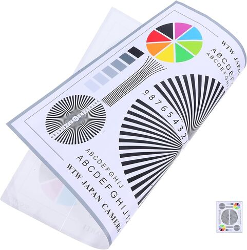 TEHAUX Lens Focus Calibration Chart CCTV Camera Test Card for Security Installers, 40x30cm Adhesive Monitoring Focus Adjustment Tool for Surveillance Systems in Kuwait