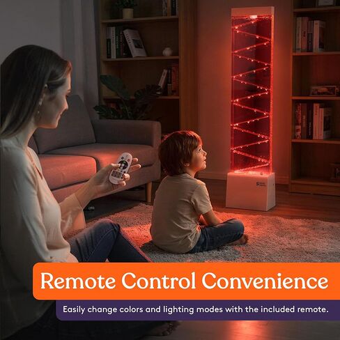 لوازم خاصة فقاعات LED متعرجة مع أنابيب نافورة ملونة للتخفيف الحسي والإضاءة المهدئة أو المكتب أو الفصل الدراسي أو ديكور المنزل، مصابيح RGB قابلة للتعديل مع جهاز تحكم عن بعد in Kuwait