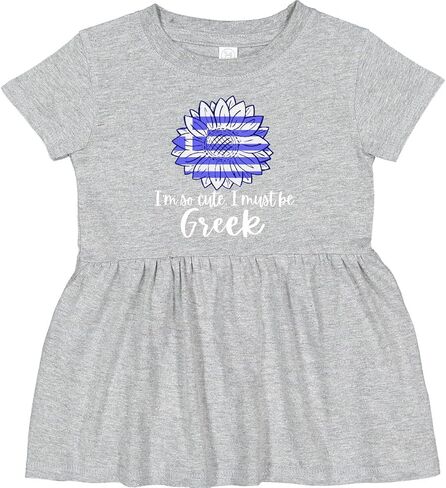 inktastic I'm So Cute, I Must Be Greek Sunflower Greece Flag Infant Dress in Kuwait