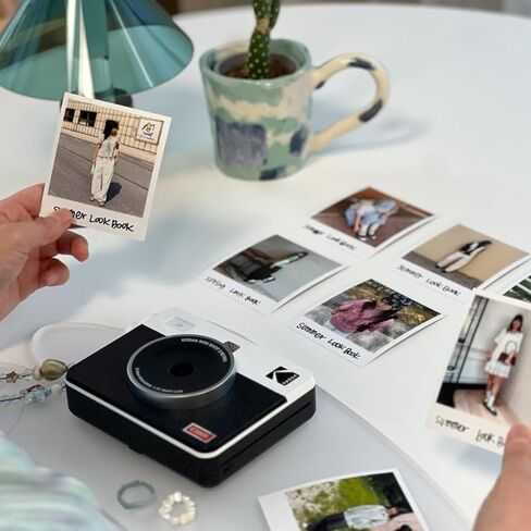 KODAK Mini Shot 3 Retro 3x3 بوصة كاميرا رقمية فورية وطابعة صور، 98 ورقة، كاميرا طباعة محمولة 2 في 1، طابعة بلوتوث للهواتف الذكية لنظام iOS وأندرويد، 4PASS صبغ التسامي، أصفر in Kuwait