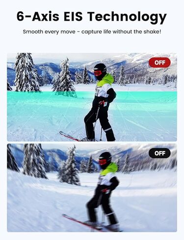 Apexcam 4K Thumb Action Camera, POV Mini Body Camera with Action Pod & Built-in 64GB, 20MP WiFi Remote Control, 6-Axis EIS Stabilization,10M Waterproof Portable Body Cam for Vlogging/Motorcycling in Kuwait