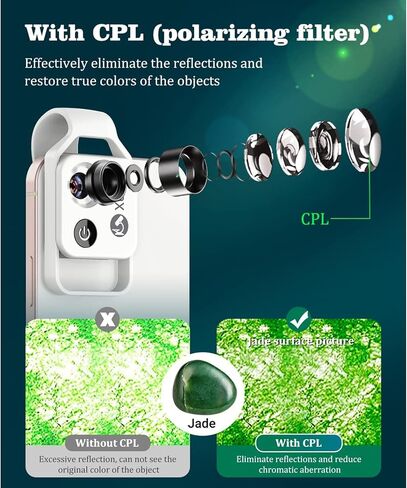 200X Phone Mini Pocket Microscope,Cell Phone Pocket Microscope with CPL Lens Universal Phone with Universal Cell Phone Clip for Kids Students Microbiology Observation(White) in Kuwait