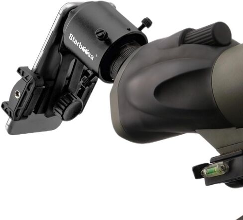 Phone-to-Spotting Scope Adapter for Digiscoping – Fits 29–53mm Eyepiece OD (1.25"–2") – Rugged Aluminum Body with Protective Pads in Kuwait