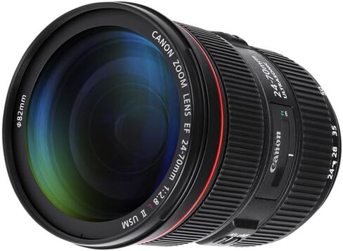 مجموعة عدسات Canon EF 24-70mm f/2.8L II USM | تكبير قياسي من السلسلة L مع فتحة ثابتة f/2.8 وبصريات متقدمة وتركيز تلقائي USM من النوع الدائري السريع | لحفلات الزفاف والمناسبات (5175B002) + مجموعة الفلاتر + المزيد in Kuwait