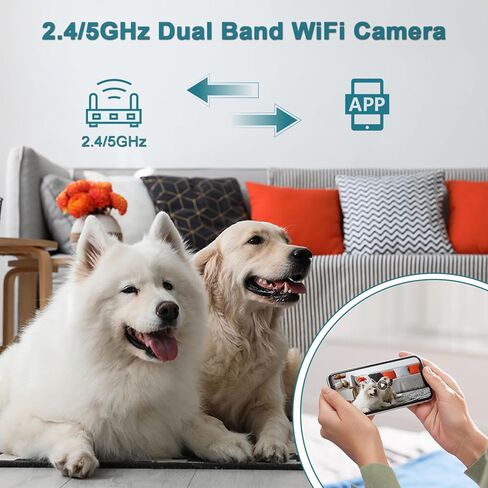 DJDAI 1080P WiFi Nanny Cam كاميرا شاحن USB لاسلكية مع كشف الحركة كاميرات أمنية صغيرة مع عرض الهاتف المحمول للداخلية، المنزل، الطفل، الحيوانات الأليفة in Kuwait