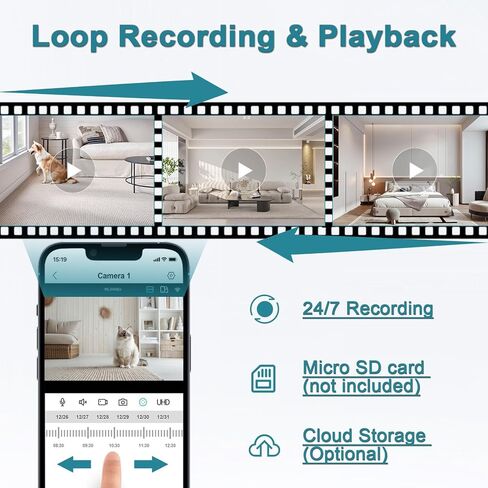 DJDAI 1080P WiFi Nanny Cam كاميرا شاحن USB لاسلكية مع كشف الحركة كاميرات أمنية صغيرة مع عرض الهاتف المحمول للداخلية، المنزل، الطفل، الحيوانات الأليفة in Kuwait