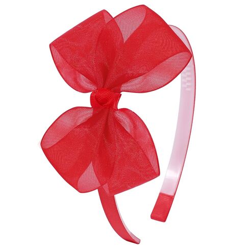 OAOLEER 1 PCS White Bow Headbands for Girls, Tulle Hairbands Girls Hair Accessories for Birthday, Party, Proms (White) in Saudi Arabia