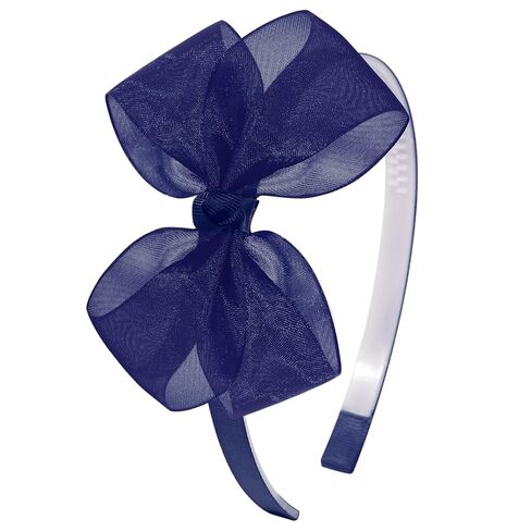 OAOLEER 1 PCS White Bow Headbands for Girls, Tulle Hairbands Girls Hair Accessories for Birthday, Party, Proms (White) in Saudi Arabia