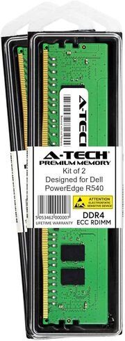 مجموعة A-Tech سعة 32 جيجابايت (2 × 16 جيجابايت) لجهاز Dell PowerEdge R540 - DDR4 PC4-21300 2666Mhz ECC مسجلة RDIMM 2Rx4 - ذاكرة الوصول العشوائي الخاصة بالخادم (AT316639SRV-X2R3) in Kuwait