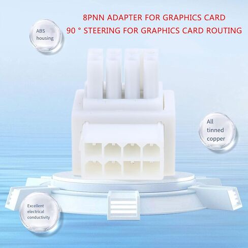 8Pin أنثى إلى 8pin ذكر 90 درجة زاوية محول الطاقة لأجهزة الكمبيوتر المكتبية بطاقات الرسومات مهائي كابلات الطاقة موصل إدارة كابلات الكمبيوتر in Kuwait
