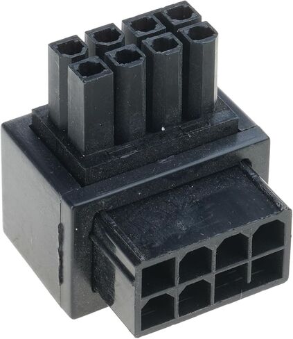 8Pin أنثى إلى 8pin ذكر 90 درجة زاوية محول الطاقة لأجهزة الكمبيوتر المكتبية بطاقات الرسومات مهائي كابلات الطاقة موصل إدارة كابلات الكمبيوتر in Kuwait