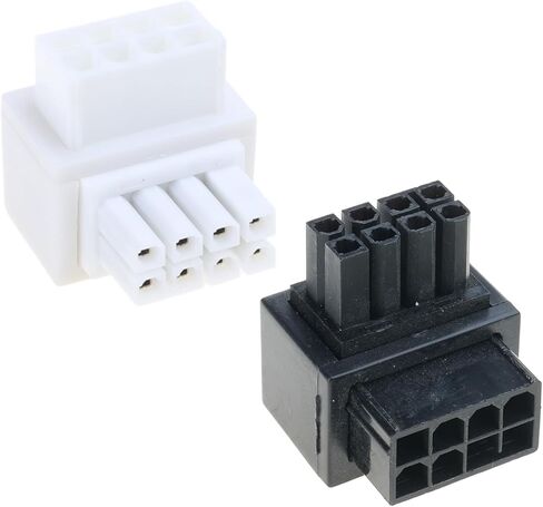 8Pin أنثى إلى 8pin ذكر 90 درجة زاوية محول الطاقة لأجهزة الكمبيوتر المكتبية بطاقات الرسومات مهائي كابلات الطاقة موصل إدارة كابلات الكمبيوتر in Kuwait