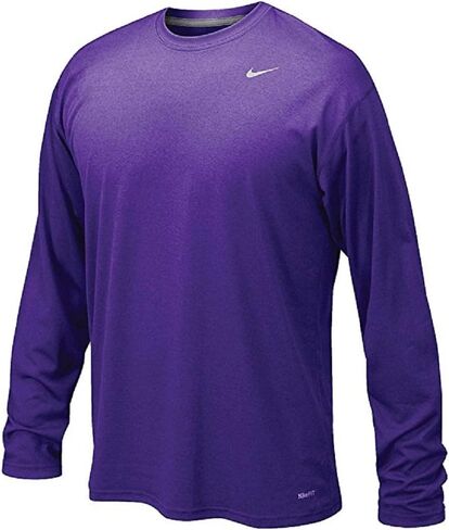 Nike Men's Legend Long Sleeve Tee (LARGE, Team Gold/Cool Gray) in Saudi Arabia