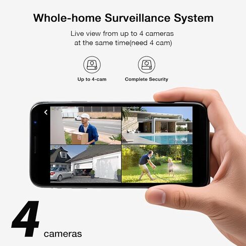 Aume 4MP Security Cameras Outdoor Wireless, No Subscription, 2-Cam Kit, Solar-Powered, Home Security Camera System with 360° Pan & Tilt, Color Night Vision, Easy Setup, 5GHz & 2.4GHz Router Compatible in Saudi Arabia