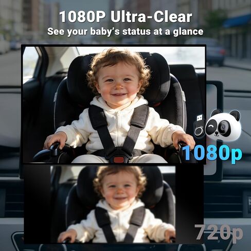 كاميرا سيارة الأطفال MINIX CA520 اللاسلكية CarPlay لهواتف iPhone، شاشة مراقبة الطفل في المقعد الخلفي بدقة 1080 بكسل عالية الدقة مع رؤية ليلية، رؤية واسعة 150 درجة، زمن استجابة منخفض، التوصيل والتشغيل لمركبات CarPlay السلكية في المصنع in Kuwait