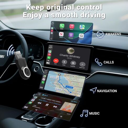 كاميرا سيارة الأطفال MINIX CA520 اللاسلكية CarPlay لهواتف iPhone، شاشة مراقبة الطفل في المقعد الخلفي بدقة 1080 بكسل عالية الدقة مع رؤية ليلية، رؤية واسعة 150 درجة، زمن استجابة منخفض، التوصيل والتشغيل لمركبات CarPlay السلكية في المصنع in Kuwait
