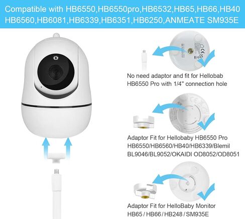 حامل ثلاثي لمراقبة الأطفال من SZAOYU لـ HelloBaby HB65/HB6550/Pro/HB6560/HB6240/ HB65/ HB6351/ HB6339/ HB66/HB40/HB66، ANMEATE SM935E، حامل كاميرا مرن للأطفال in Kuwait