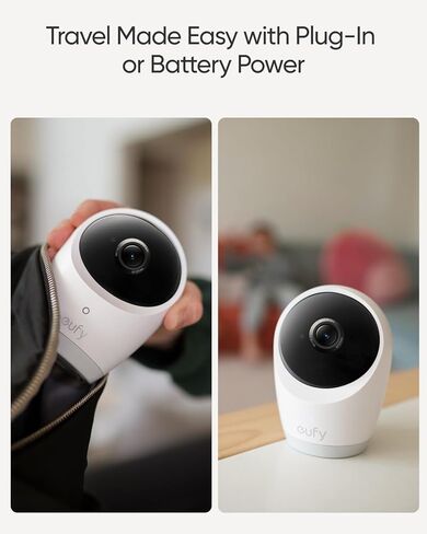 eufy Baby Monitor E21 Add-On Camera, 4K UHD Resolution, 330° Pan and 60° Tilt, 8× Zoom, Night Vision, 5000mAh Built-in Battery, ANR (Renewed) in Kuwait