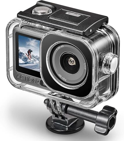 Waterproof Case for DJI Osmo Action 6 Camera, 60M/196FT Underwater Housing Shell Cage w Anti-Fog, Diving Protective Cover for Deep Diving Scuba Snorkeling w Quick Release Bracket Action 6 Accessories in Kuwait