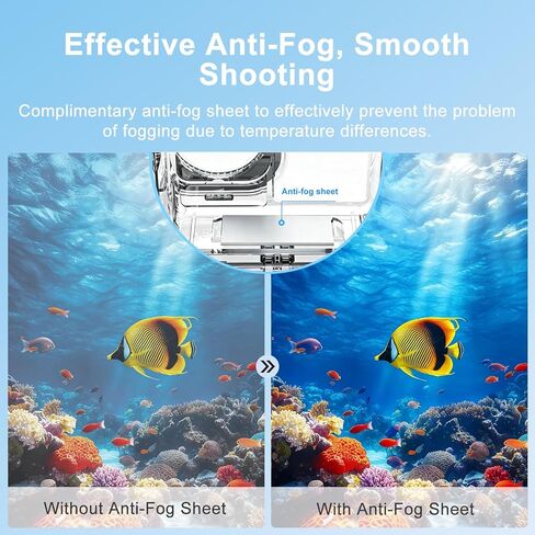Waterproof Case for DJI Osmo Action 6 Camera, 60M/196FT Underwater Housing Shell Cage w Anti-Fog, Diving Protective Cover for Deep Diving Scuba Snorkeling w Quick Release Bracket Action 6 Accessories in Kuwait