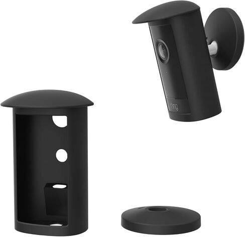 Silicone Protective Skin Cover for R-ing Outdoor Cam Pro Plug-in 2nd Gen Camera,Easy Install Camera Case Accessories (Black) in Kuwait