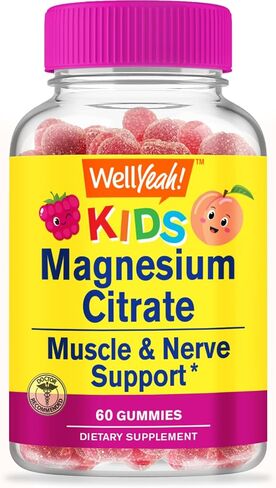 WellYeah Magnesium Citrate Gummies 250mg - تخفيف التوتر عالي الامتصاص، ودعم النوم، مكمل قابل للمضغ، خالي من الغلوتين، غير معدّل وراثيًا - نكهات من مصادر طبيعية - 90 علكة in Kuwait