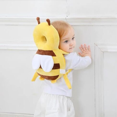 Baby Backpack Head Protection Pillow, Toddler Anti-Fall Cushion with Knee Pads, Adjustable Shockproof Infant Head Safety Pillow, Breathable Soft Cotton Baby Walking Harness for Crawling in Saudi Arabia