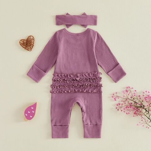 Infant Baby Girl Fall Outfit Sweatshirt Romper New to The Cousin Crew Long Sleeve Jumpsuit Bodysuit Newborn Clothes in Saudi Arabia