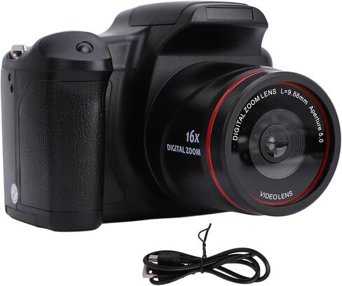 Digital Camera, 16MP 1080P HD 16X Digital Zoom Micro SLR Digital Camera with Telephoto Lens for Travel Vlogging in Kuwait