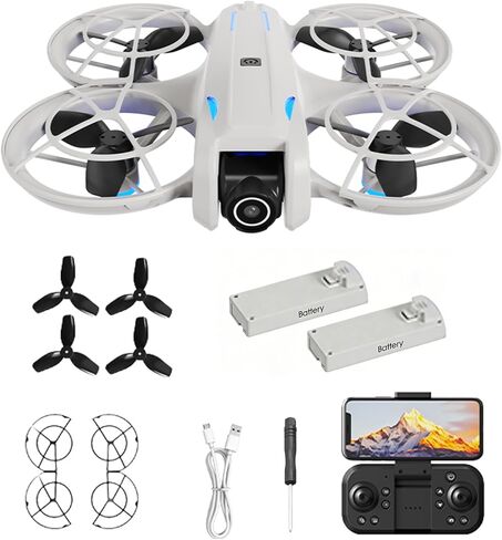 drone with Camera for Adult Beginners,RC Quadcopter featuring Altitude Hold, One-Key Takeoff/Landing, Auto Follow,3-Speed Adjustment,Stunt Roll -Ideal Holiday Gift. in Saudi Arabia