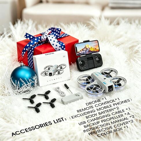 drone with Camera 4K for Adult Beginners,RC Quadcopter featuring Altitude Hold, One-Key Takeoff/Landing, Auto Follow,3-Speed Adjustment,Stunt Roll -Ideal Holiday Gift. in Kuwait