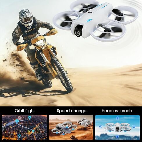 drone with Camera for Adult Beginners,RC Quadcopter featuring Altitude Hold, One-Key Takeoff/Landing, Auto Follow,3-Speed Adjustment,Stunt Roll -Ideal Holiday Gift. in Saudi Arabia