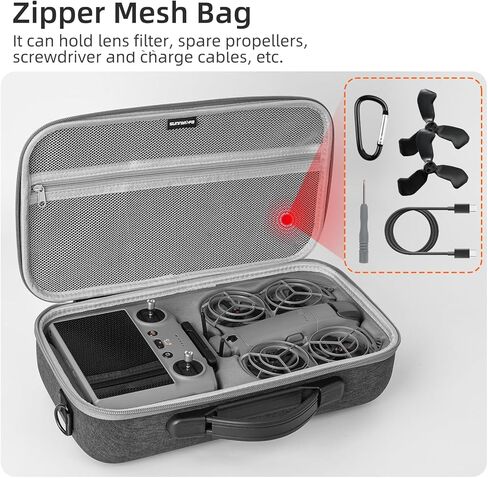 حقيبة حمل لملحقات DJI Neo 2، حقيبة كتف محمولة للسفر لـ DJI Neo 2 Fly More Combo، متوافقة مع جهاز التحكم عن بعد RC 2 و6 بطاريات طيران ذكية in Kuwait