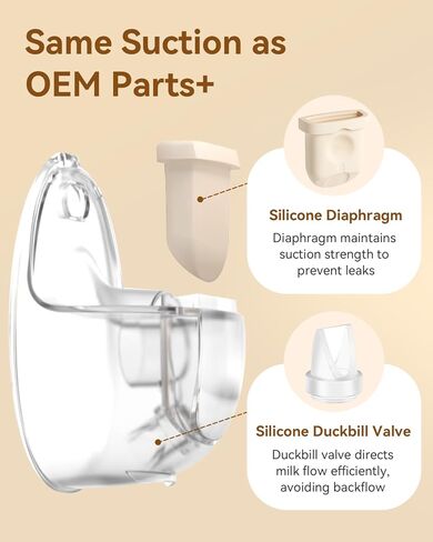 Breast Pump Replacement Parts 6 Duckbill Valves & 4 Silicone Diaphragms with Storage Case, Compatible with Eufy S1 Pro S1 E10 E20 Pump Parts, BPA Free Wearable Breast Pump Accessories in Saudi Arabia