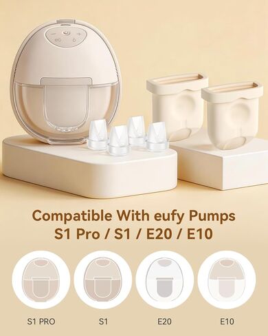 Breast Pump Replacement Parts 6 Duckbill Valves & 4 Silicone Diaphragms with Storage Case, Compatible with Eufy S1 Pro S1 E10 E20 Pump Parts, BPA Free Wearable Breast Pump Accessories in Saudi Arabia