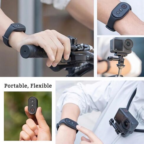 Bluetooth Camera Remote Control for GoPro, DJI, Insta360 Smartphones, Wireless Shooting Remote w Watch Strap & Lanyard, 50M Long Range, 40H Battery Life, One-Click Wake Up & Mode Switch in Kuwait